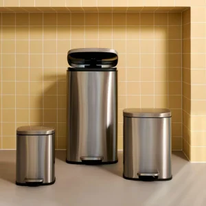 Outlet CASA ADELE Balde De Lixo Com Pedal 30L Prateado