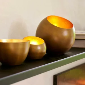 Outlet CASA GIMINI Porta-velas Para Lamparinas Acobreado