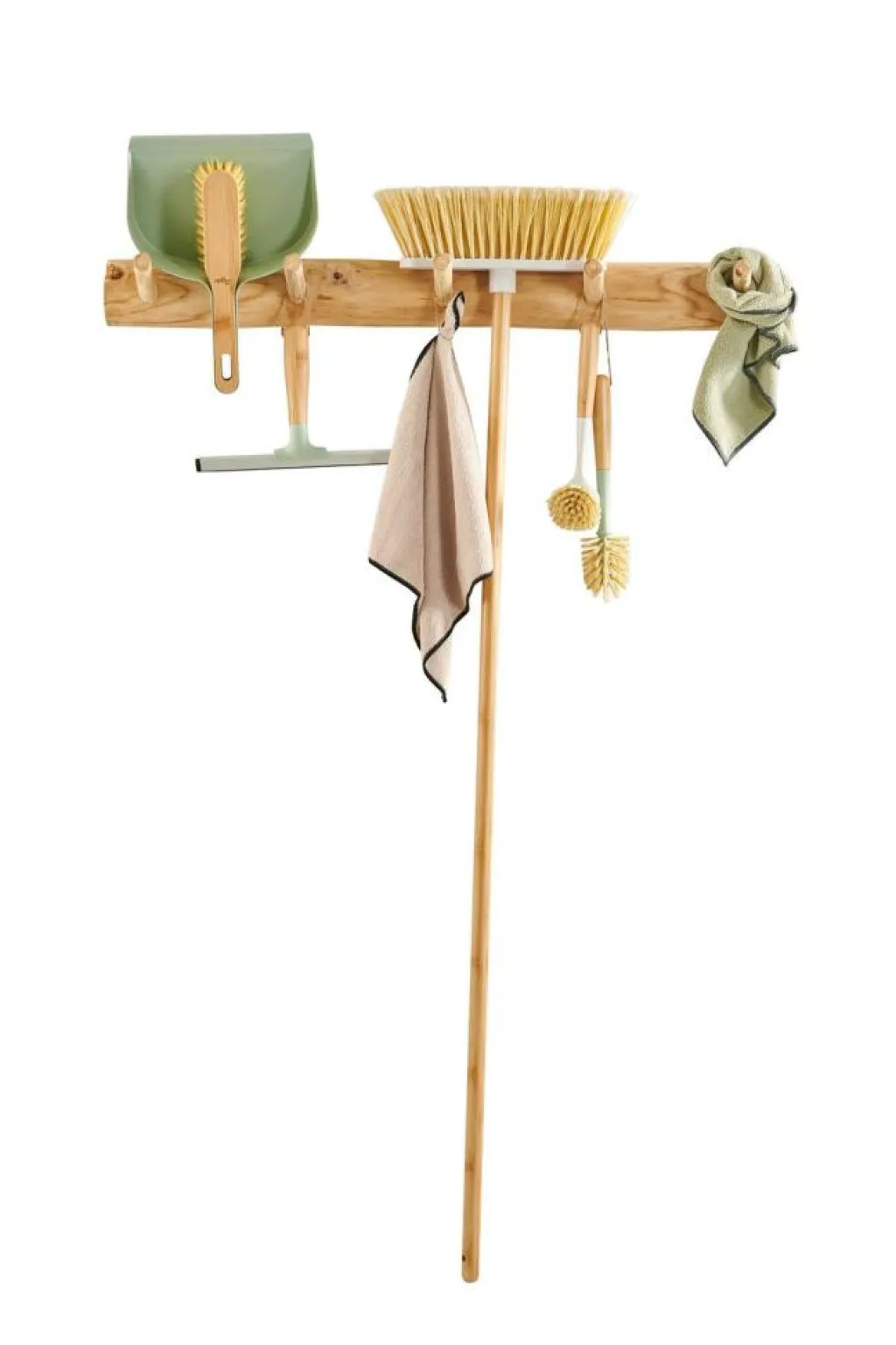 Clearance CASA JASMIN Pá E Vassoura Verde, Natural