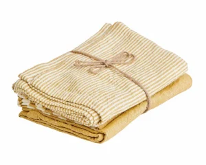 Outlet CASA LAURENT Pano De Cozinha Conjunto De 3 Castanho