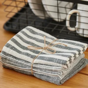 Hot CASA LAURENT Panos De Cozinha Conjunto De 3 Cinzento