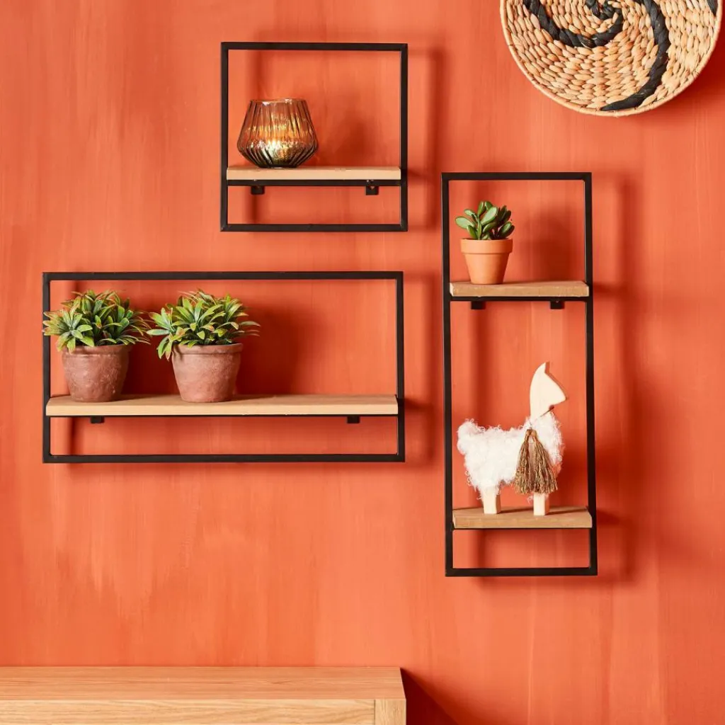 Best Sale CASA MIX&MATCH Estante De Parede Preto, Natural