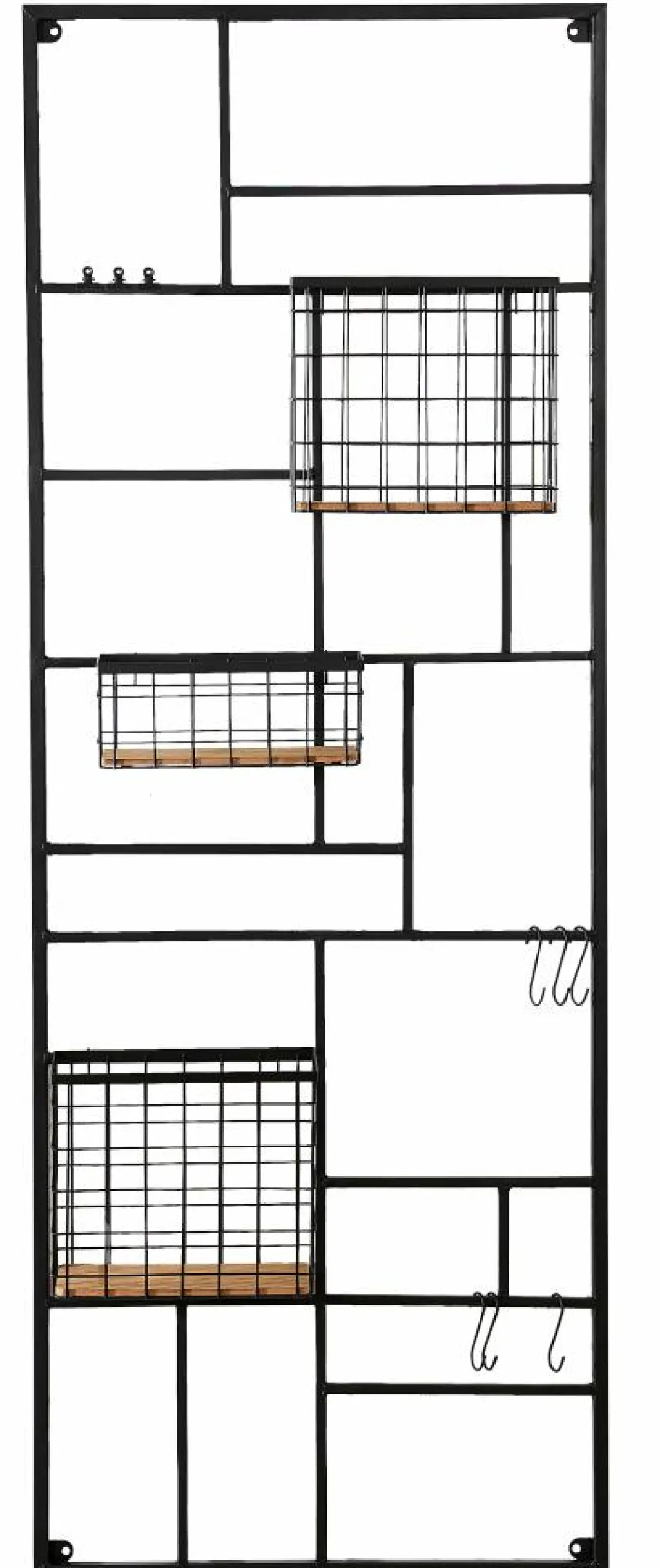 Best CASA MODULAR Conjunto De 7 Ganchos Preto
