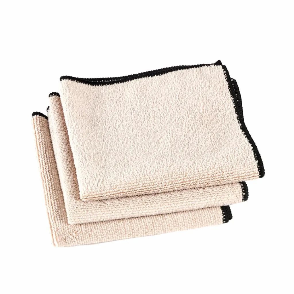 Shop CASA MULTI Pano Microfibra Conjunto De 3 Preto