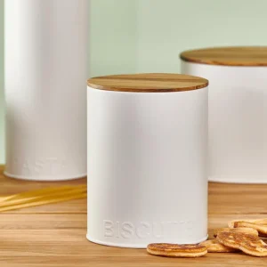 Discount CASA NAGINI Caixa De Alimentos Para Bolachas Branco, Natural