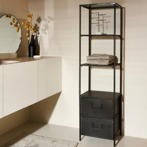 Best CASA PHARMA Estante De Parede Com 2 Gavetas Preto