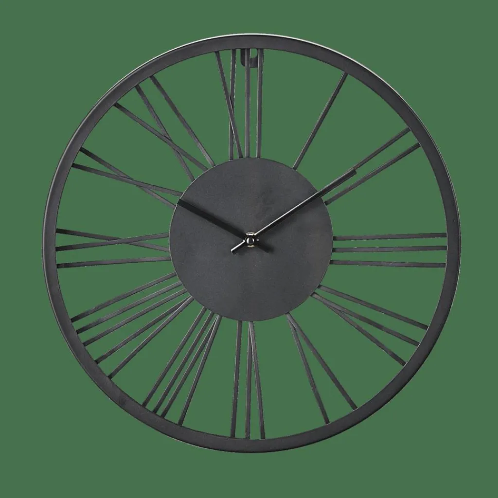 Clearance CASA WHEEL Relógio De Parede Preto