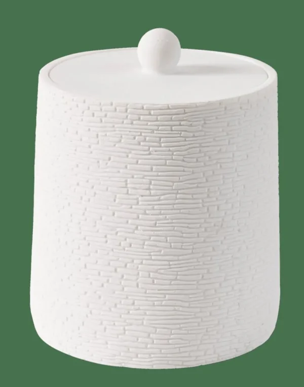 Store CASA WHITE ELEGANCE Porta-bolas Algodão Com Tampa Branco